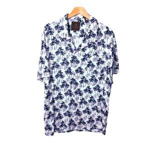 Tattersall Mens XL Shirt Hawaiian Tropical Short Sleeve Button Up Camp Floral